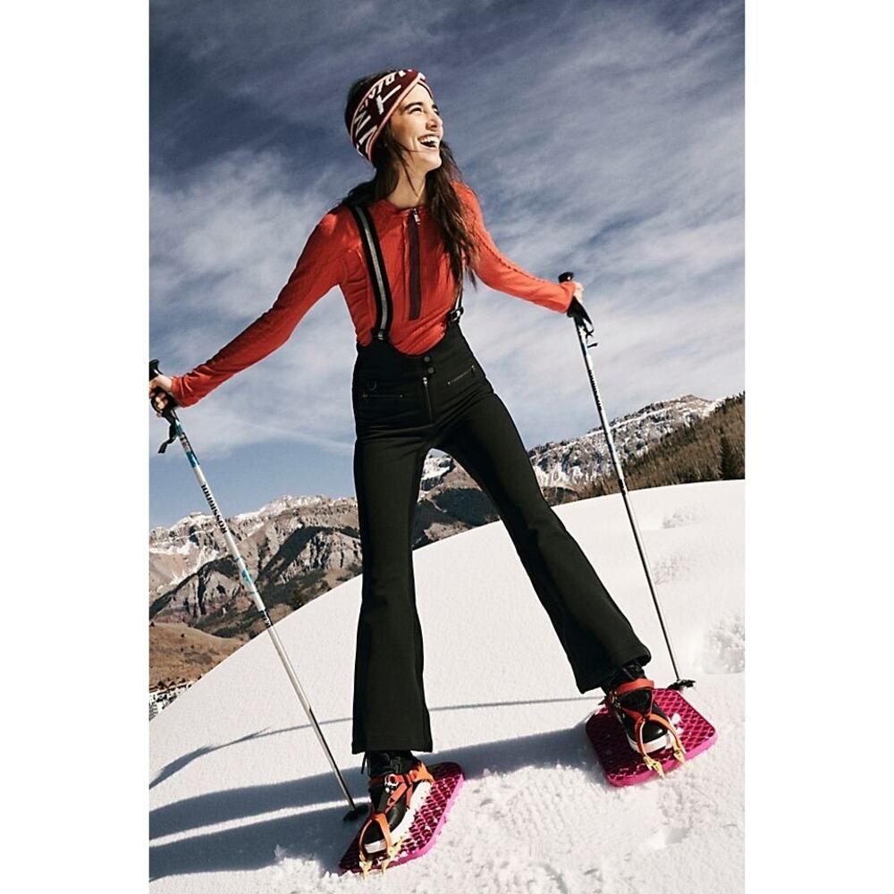 Erin Snow Kris Pant Black Metallic Eco Racer Stripe Ski Pants Size 6 NWT
